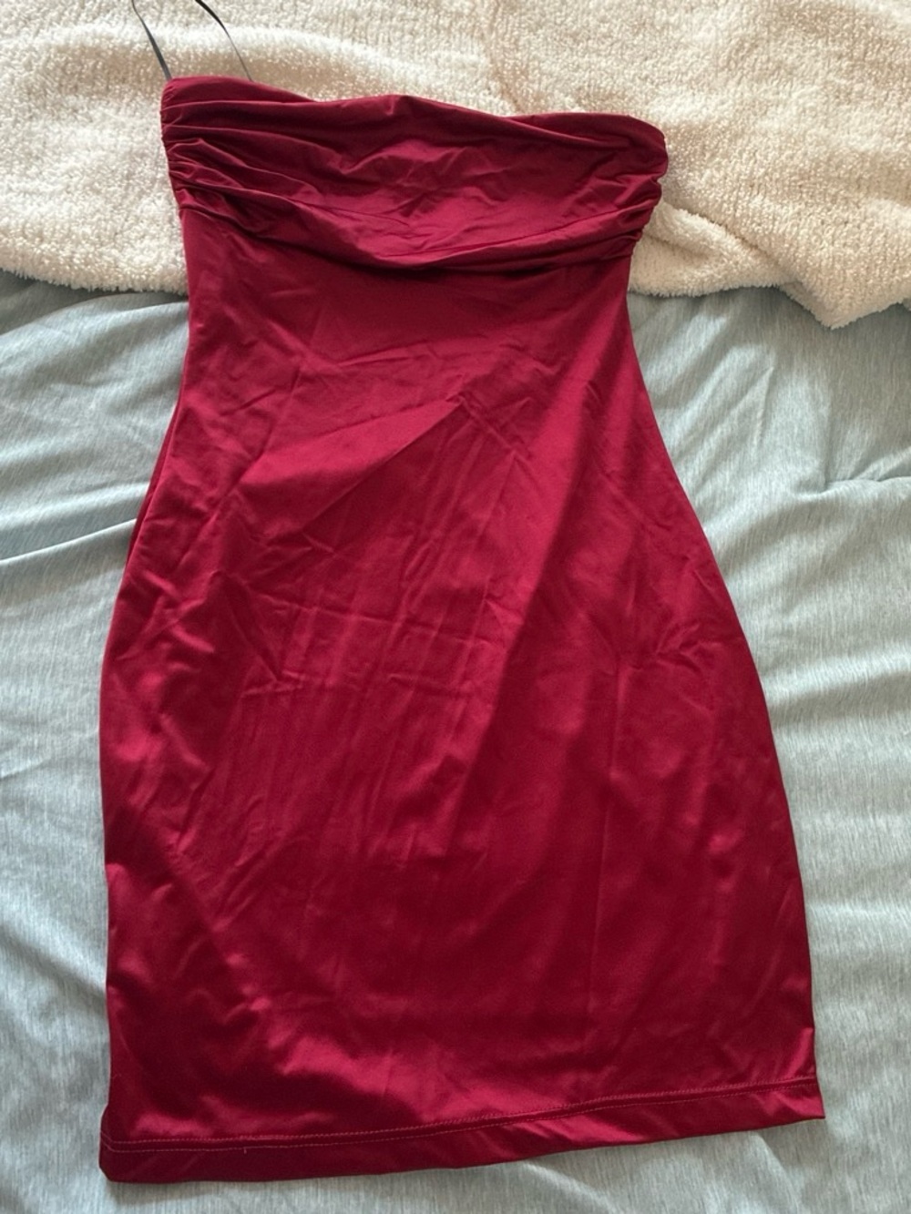 Windsor Strapless Wine-Red Bodycon Dress